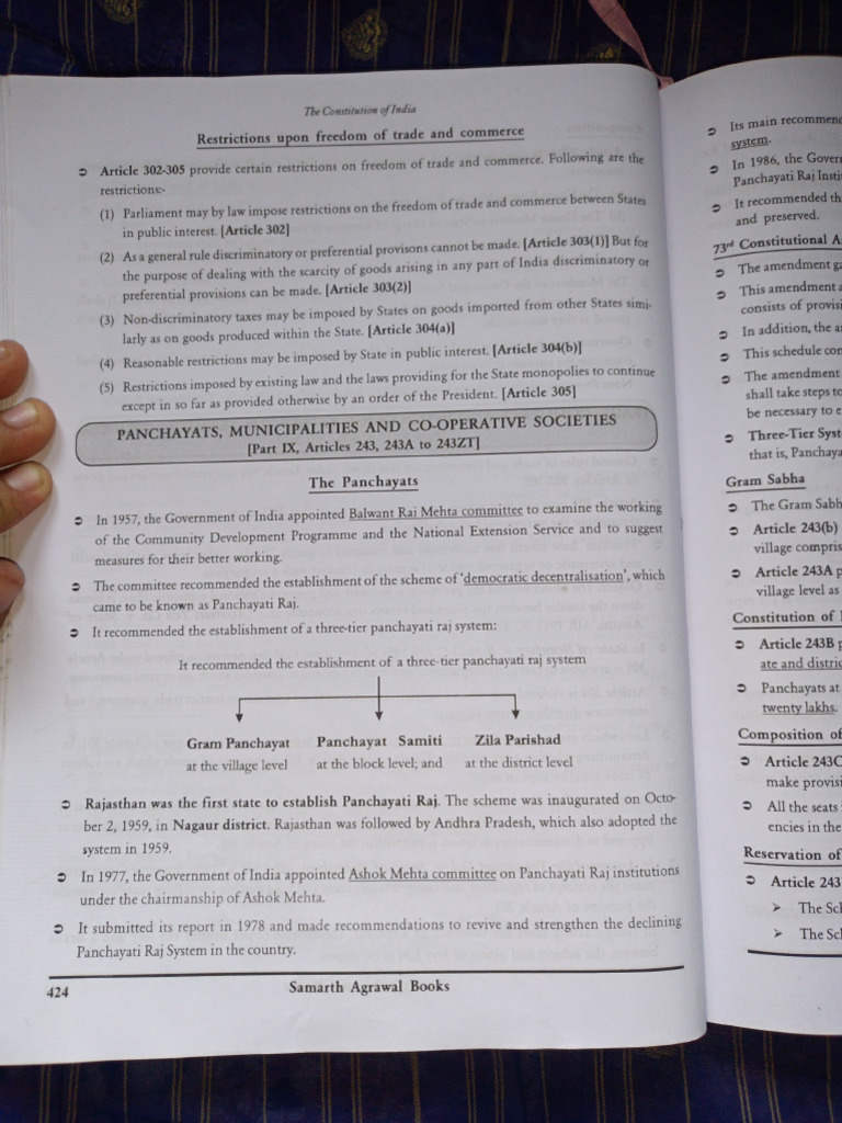 Restrictions on Trade and Panchayati Raj | PDF | Government Of India ...