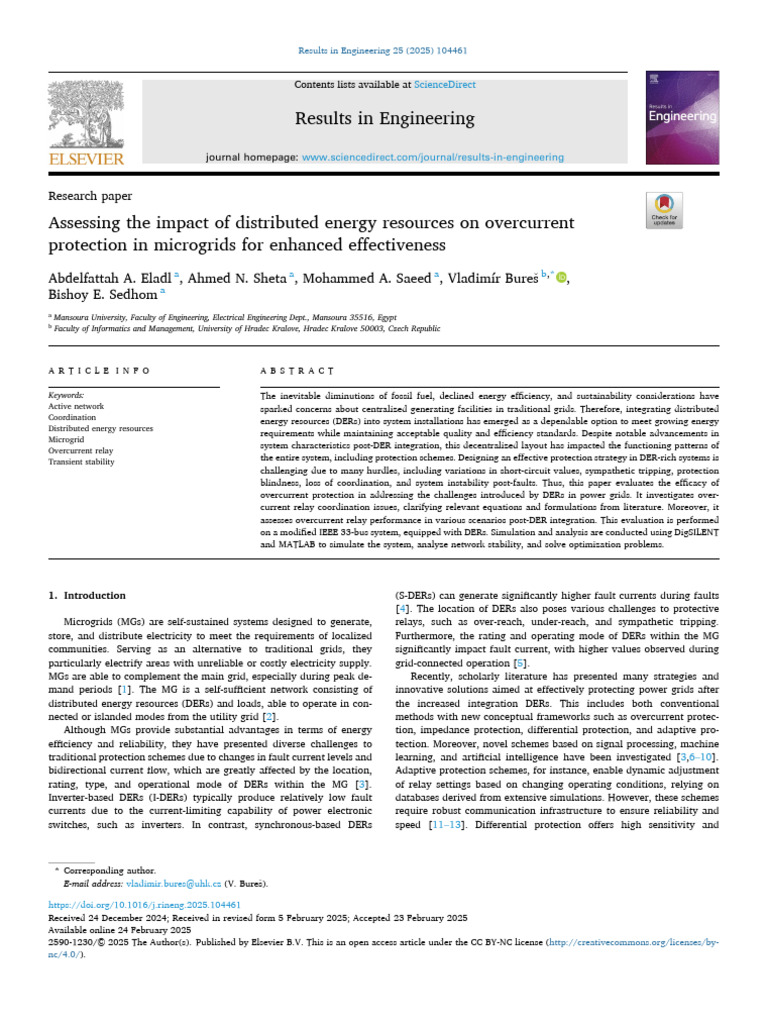 Impact of DERs on Microgrid Protection | PDF | Distributed Generation ...