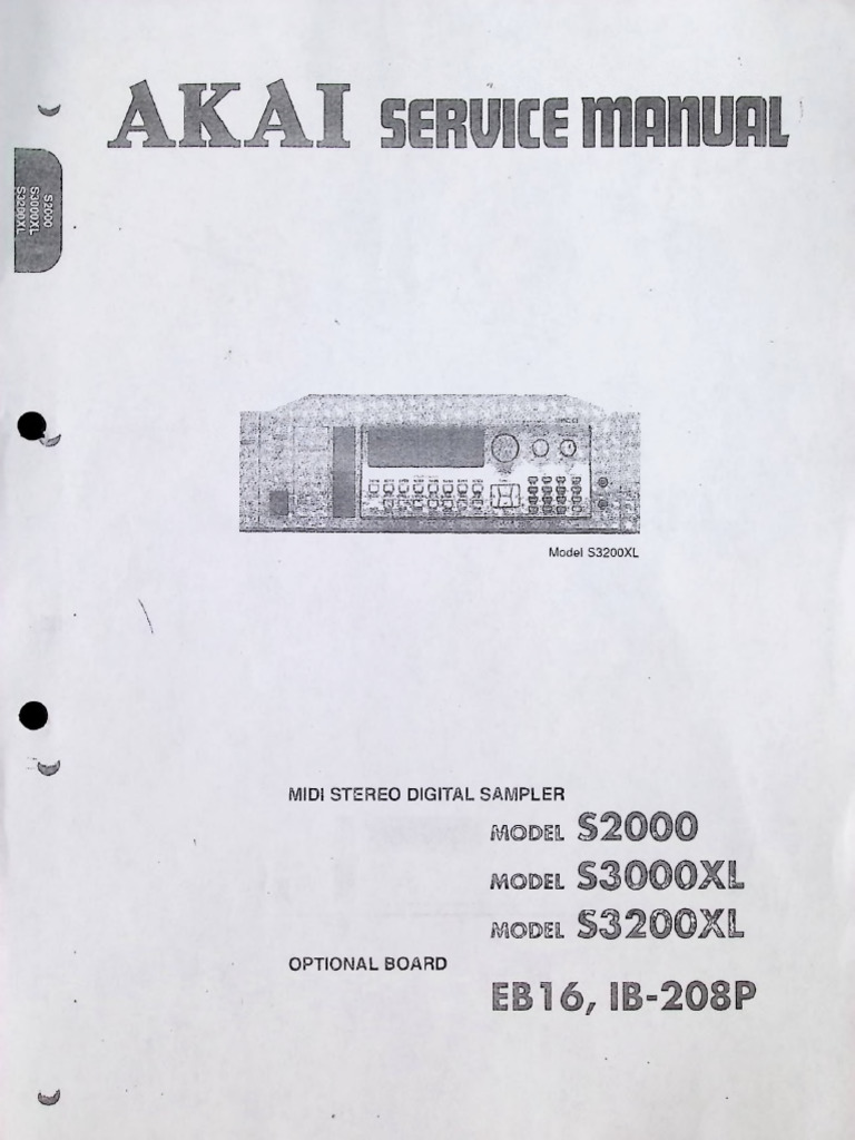 S3200XL Sampler Manual Overview | PDF | Electrical Connector