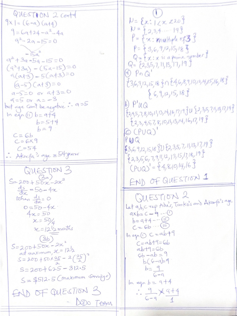 Math Solution | PDF