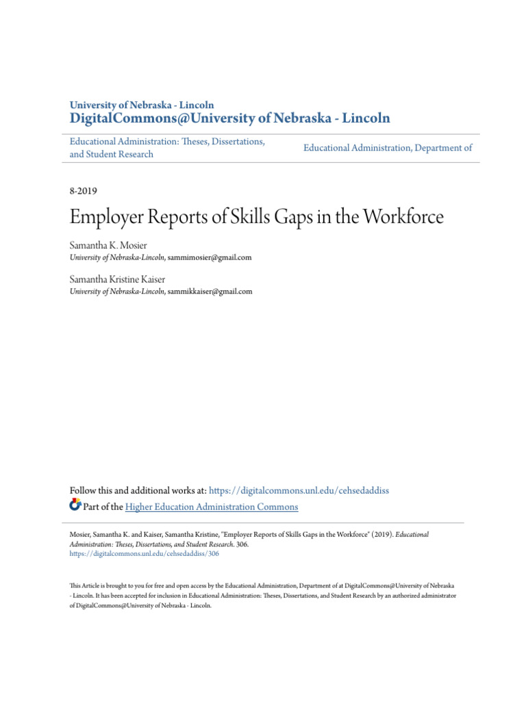 Skills Gaps in Workforce: Employer Insights | PDF | Employment | Curriculum