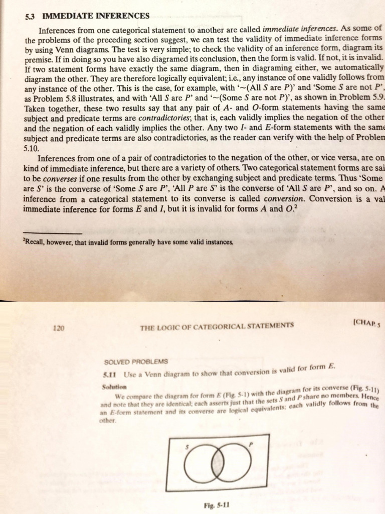Book Notes - Venn Diagrams | PDF | Inference | Logic