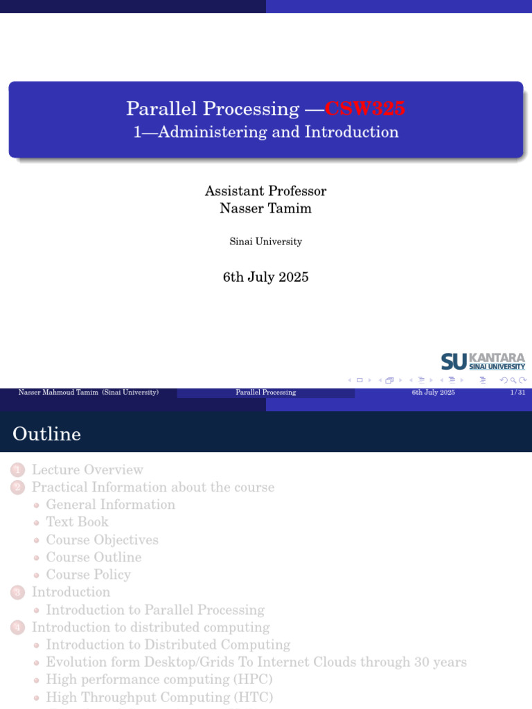 Parallel Processing Course Overview | PDF | Supercomputer | Cloud Computing