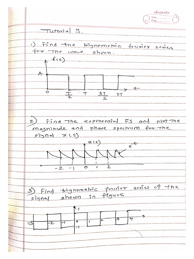 SS Tutorials 3, 4 and 5 | PDF