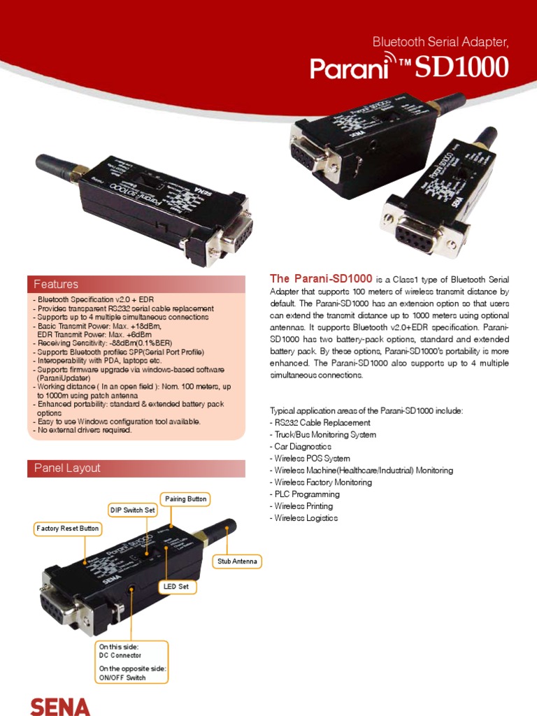 Ds Parani Sd1000 Bluetooth Manufactured Goods
