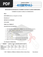 Mfano Wa Insha | PDF