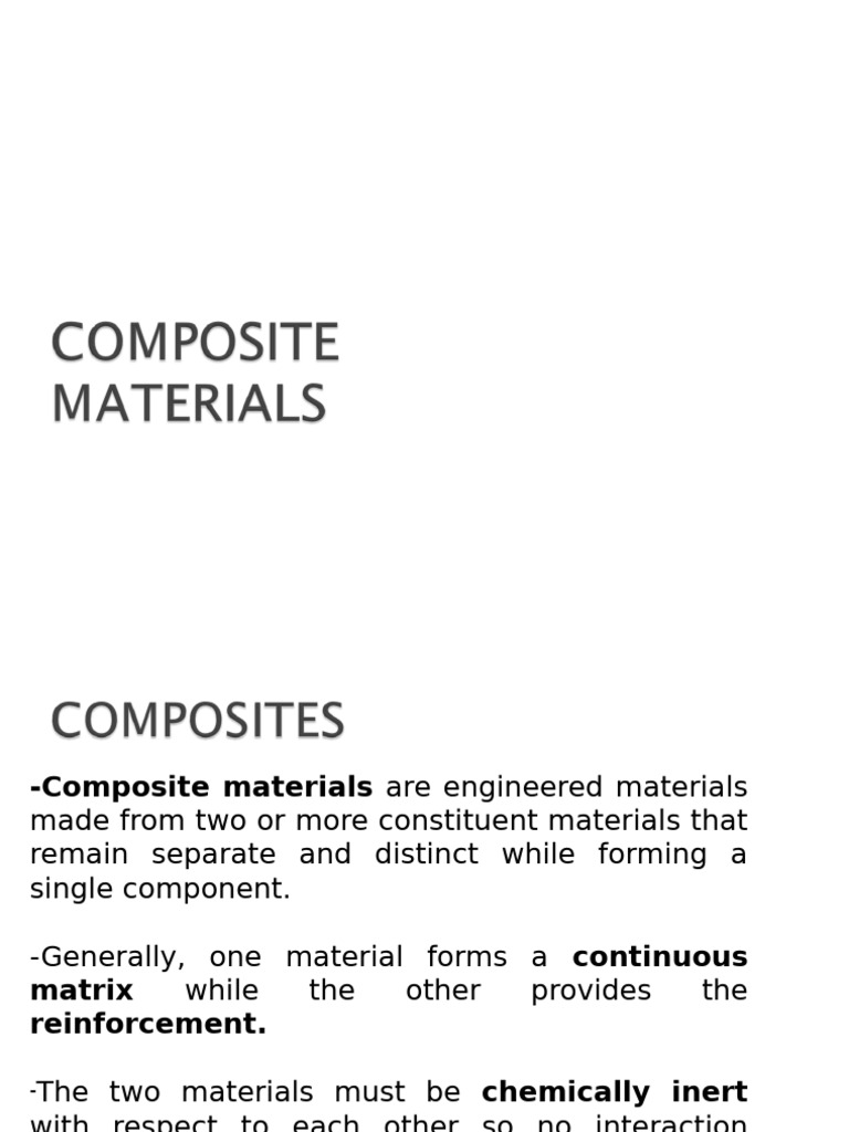 Overview of Composite Materials | PDF | Composite Material | Fibre ...