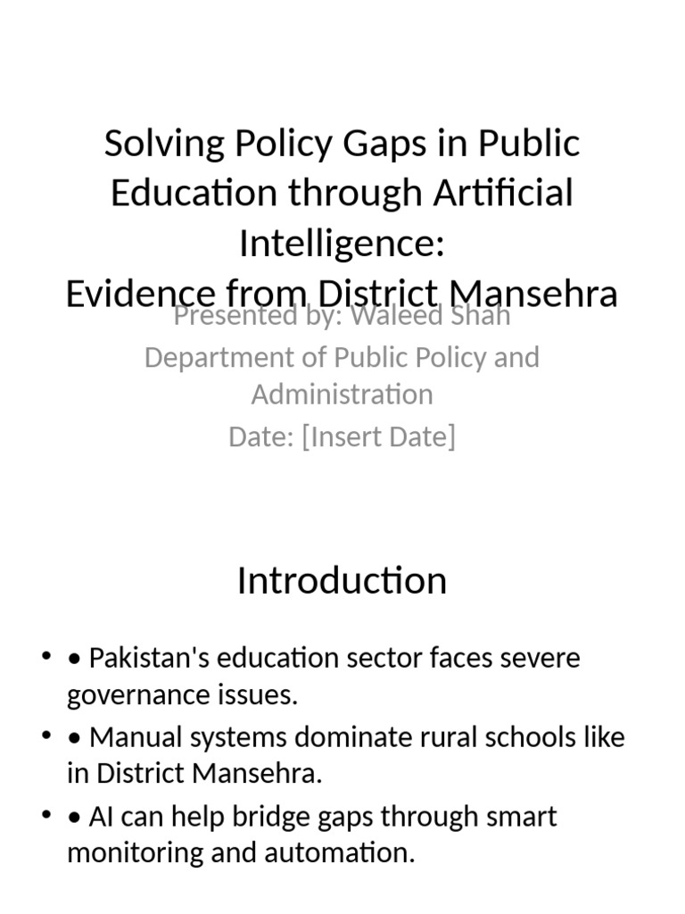 AI in Education: Bridging Governance Gaps | PDF | Artificial ...