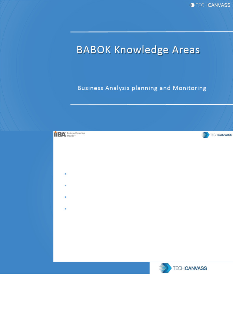 Business Analysis Planning & Monitoring Guide | PDF | Business Analysis ...