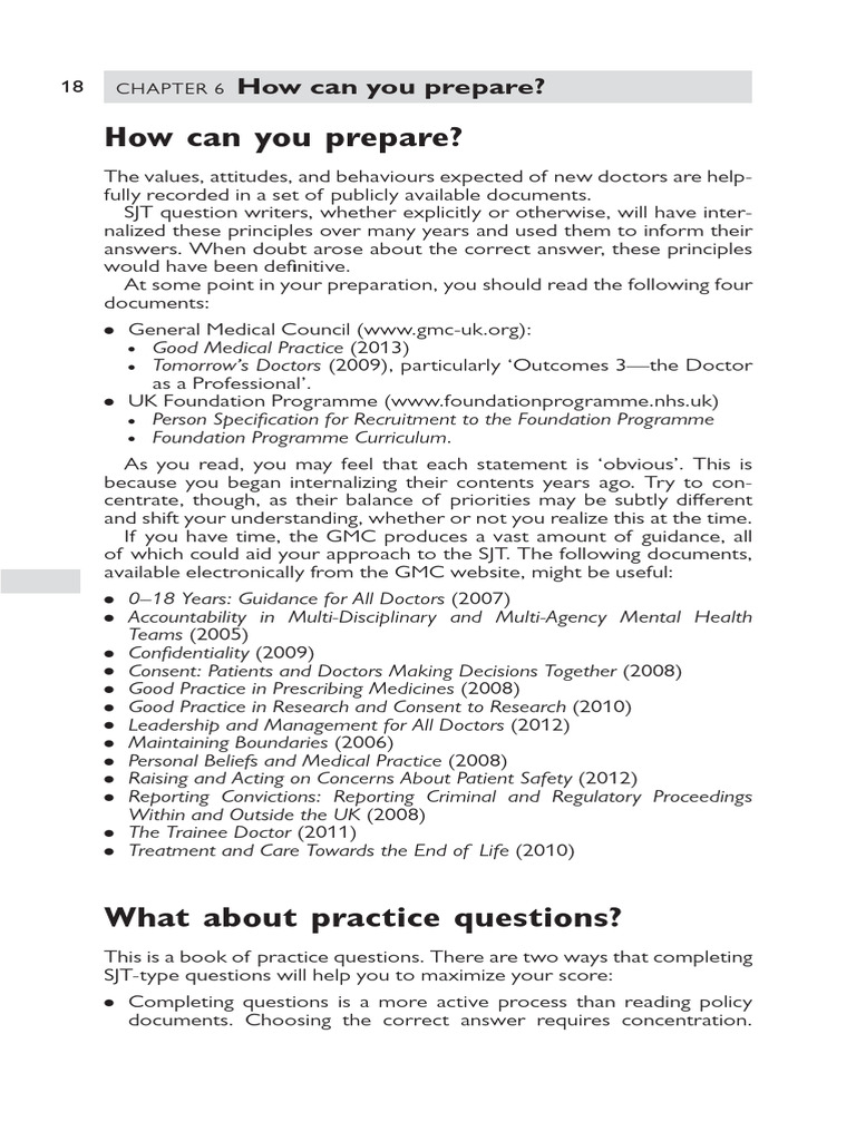 Preparing for the Situational Judgement Test | PDF