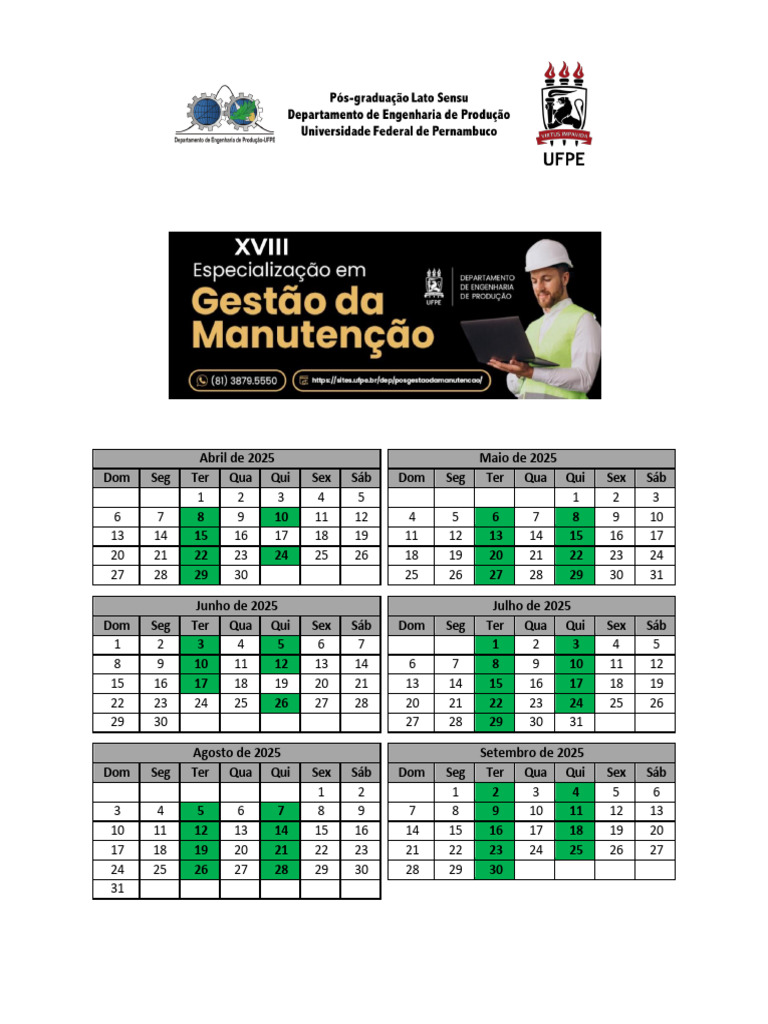 Cronograma GM18-v22.04.25 | PDF