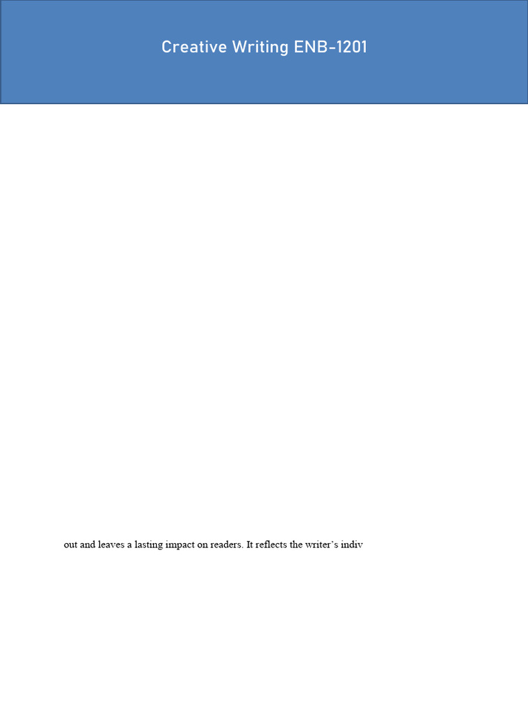 Role of Creativity in Writing | PDF | Creativity | Writer's Block