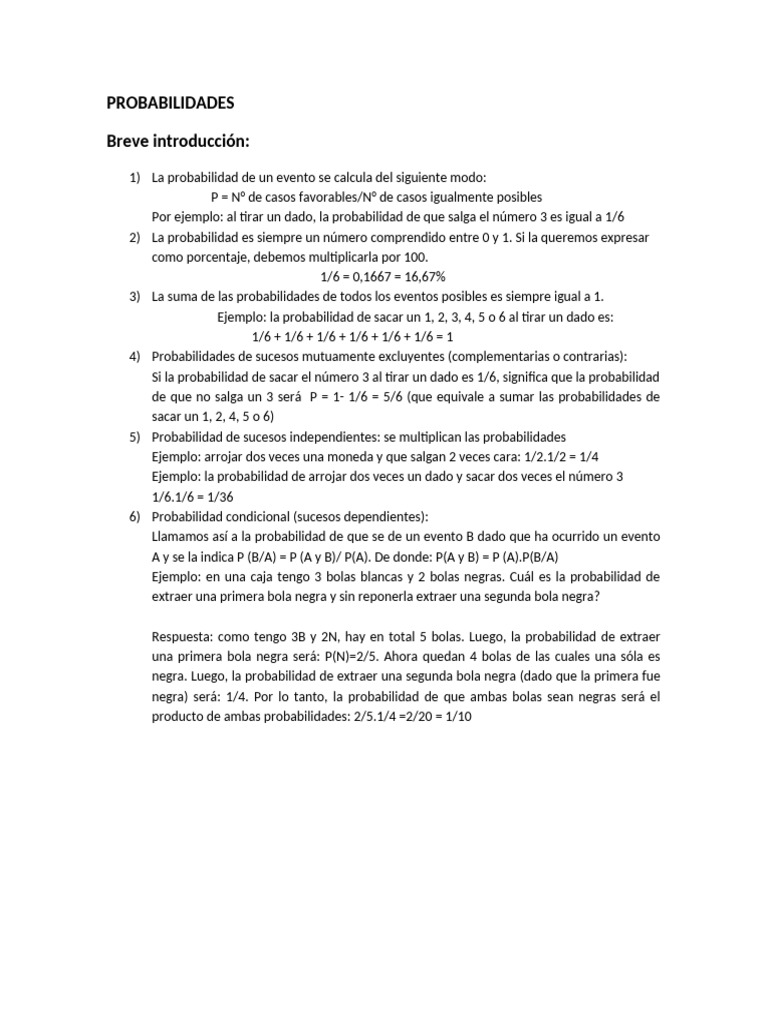 Problemas de Probabilidades | PDF | Teoría de probabilidad | Probabilidad