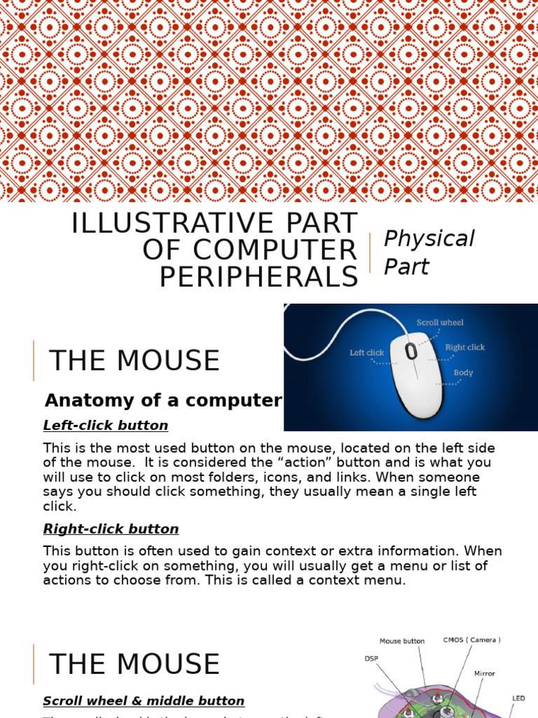Illustrative Part of Computer Pheripherals | PDF | Point And Click ...