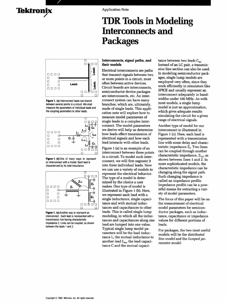 Modeling Interconnects in Circuits | PDF | Transmission Line ...