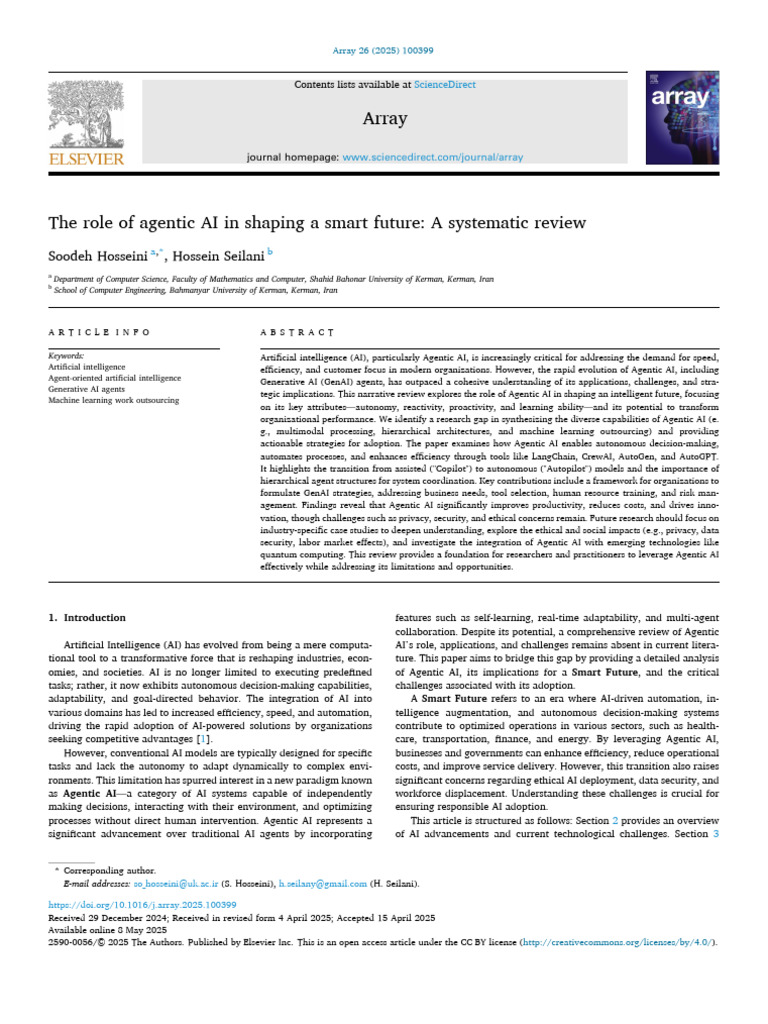 Agentic AI: Shaping a Smart Future | PDF | Artificial Intelligence ...