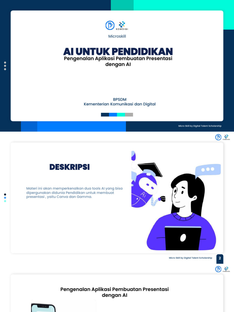 04 - Pengenalan Aplikasi Pembuatan Presentasi Dengan AI | PDF