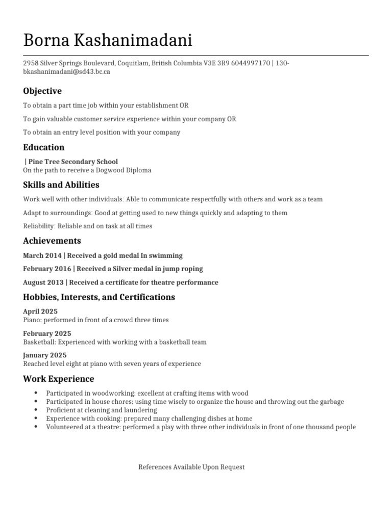 Borna Kashanimadani Resume Borna - 1