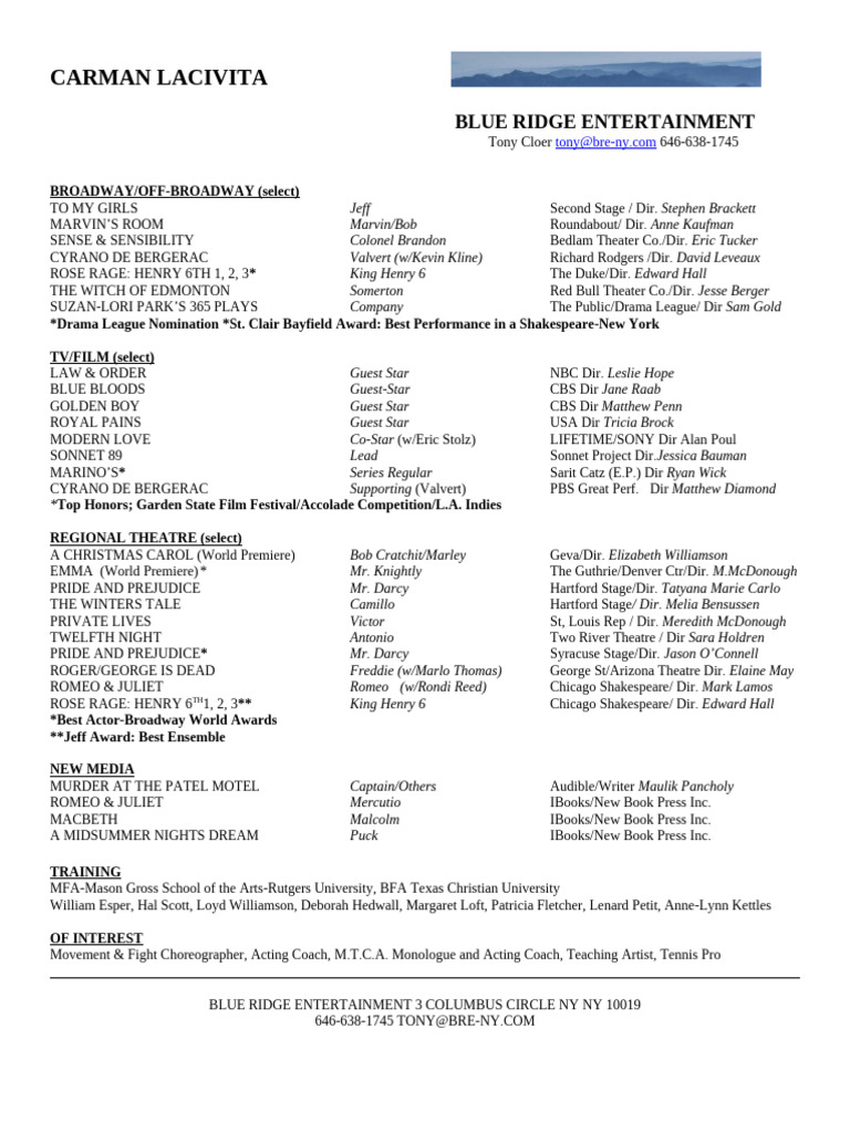Carman Lacivita Resume current - 1