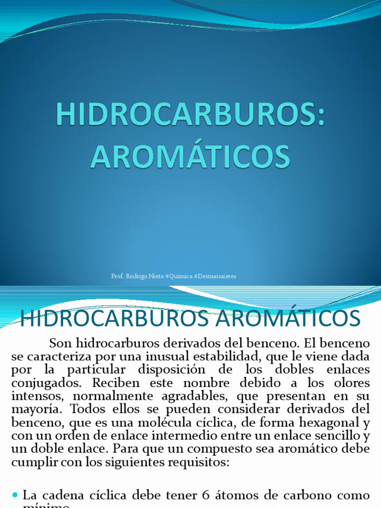 Hidrocarburos Aromáticos: Estructura y Nomenclatura | PDF ...