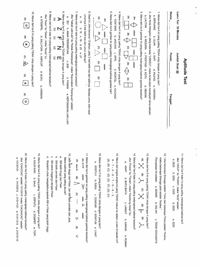 IQ Test (Aptitude) | PDF