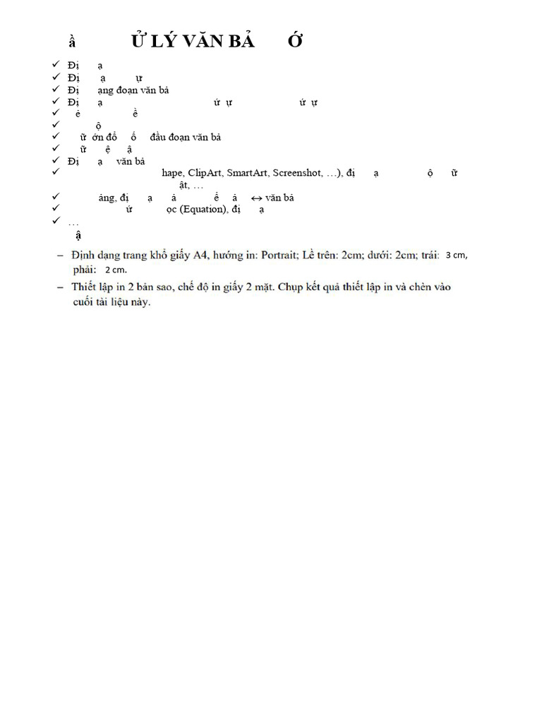 Baitap Word | PDF