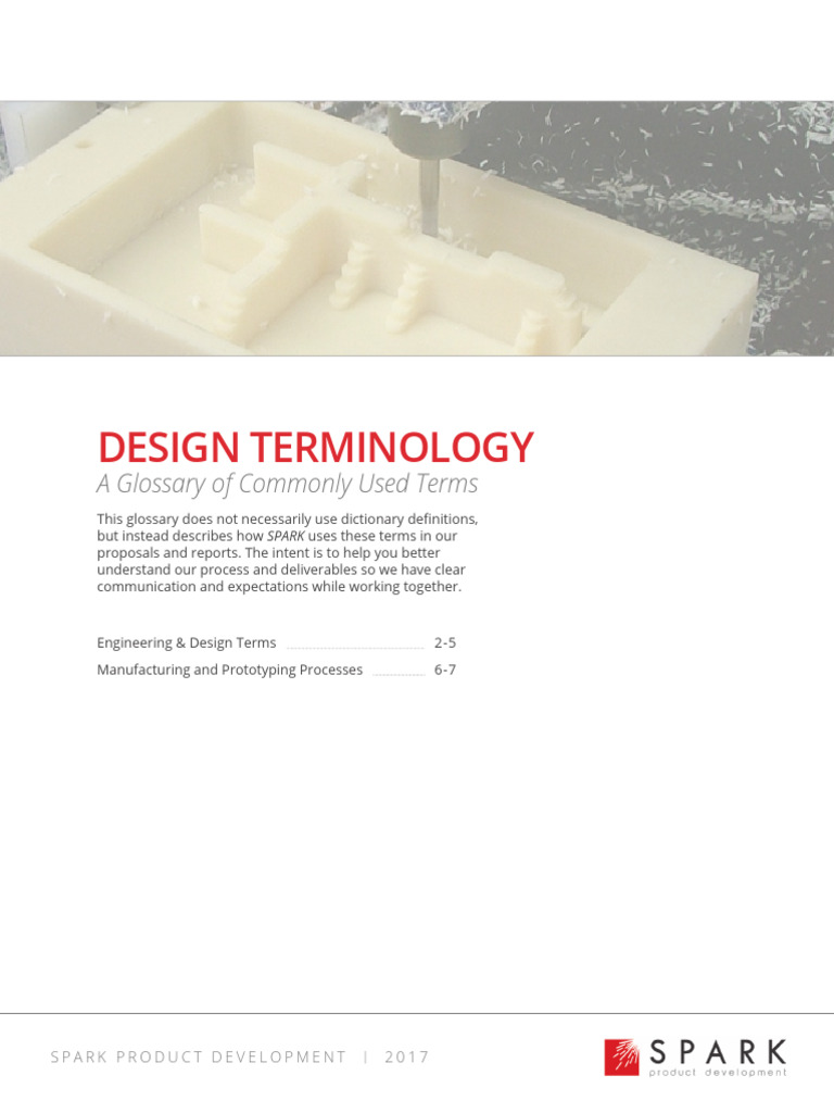 SPARK Product Development Glossary | PDF | 3 D Printing | Secondary ...
