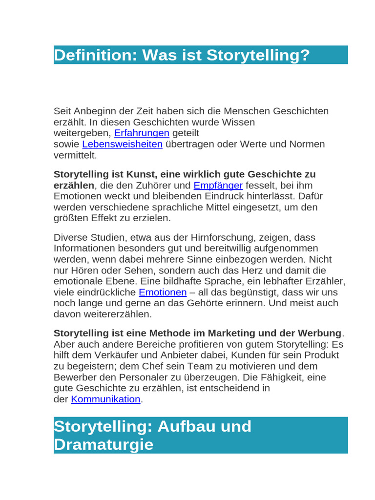 Storytelling | PDF