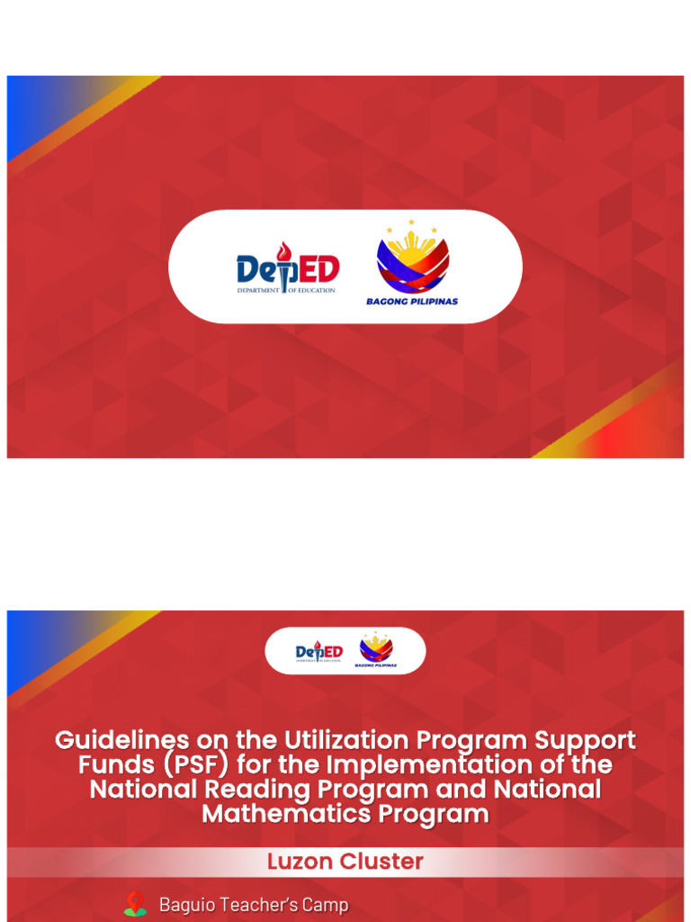 PSF Utilization Guidelines for DepEd Programs | PDF