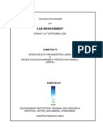 Water Quality Report Lab Management