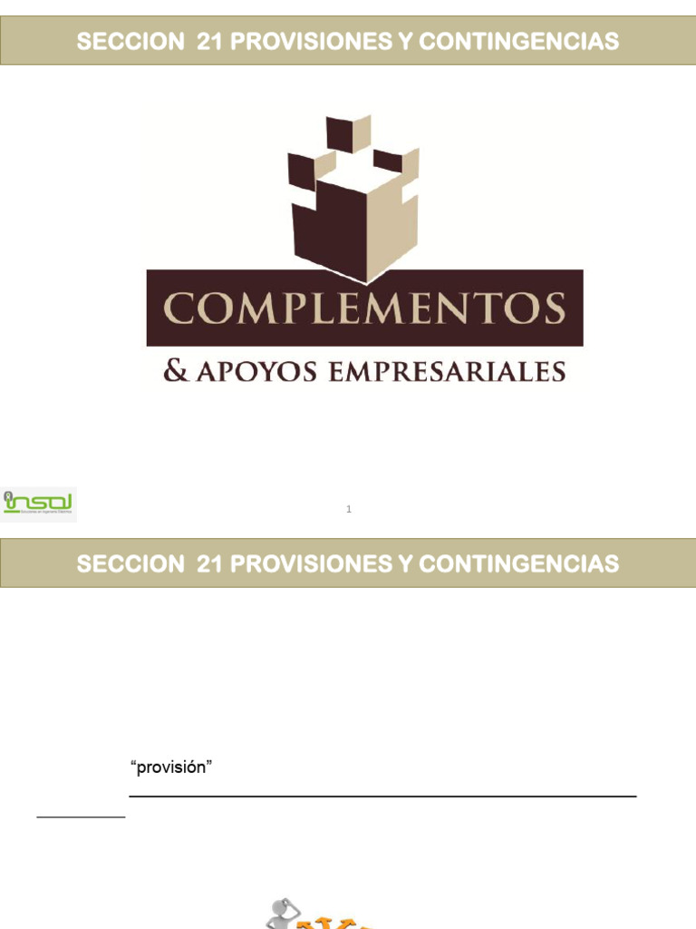 11. Sección 21 Provisiones y Contingencias | PDF | normas ...