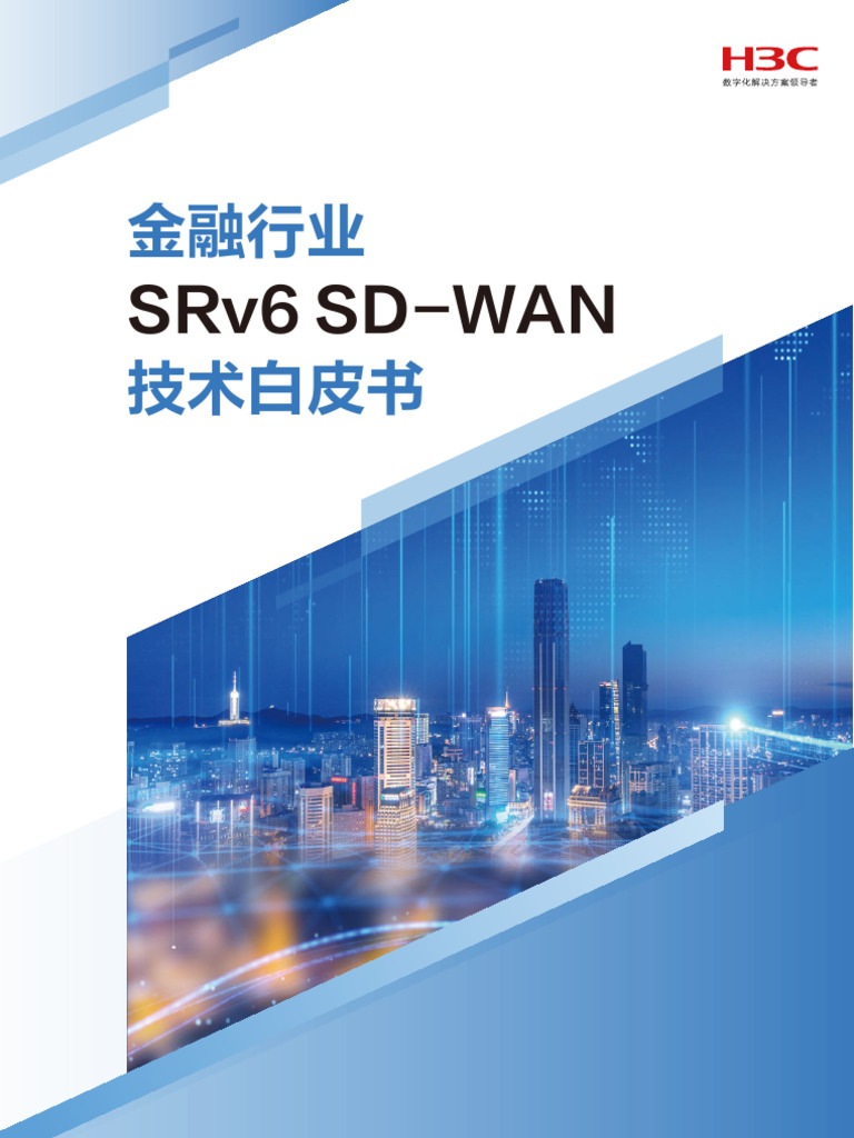 金融行业srv6 Sd Wan技术白皮书| PDF