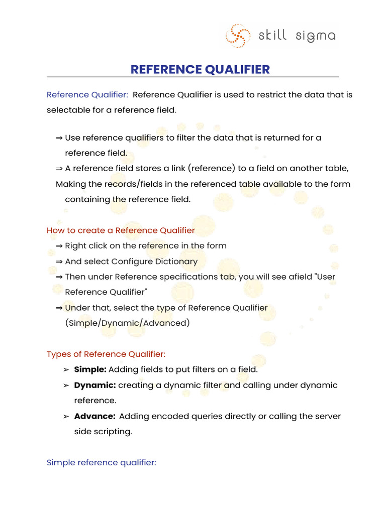 Types of Reference Qualifiers in ServiceNow | PDF | String (Computer ...