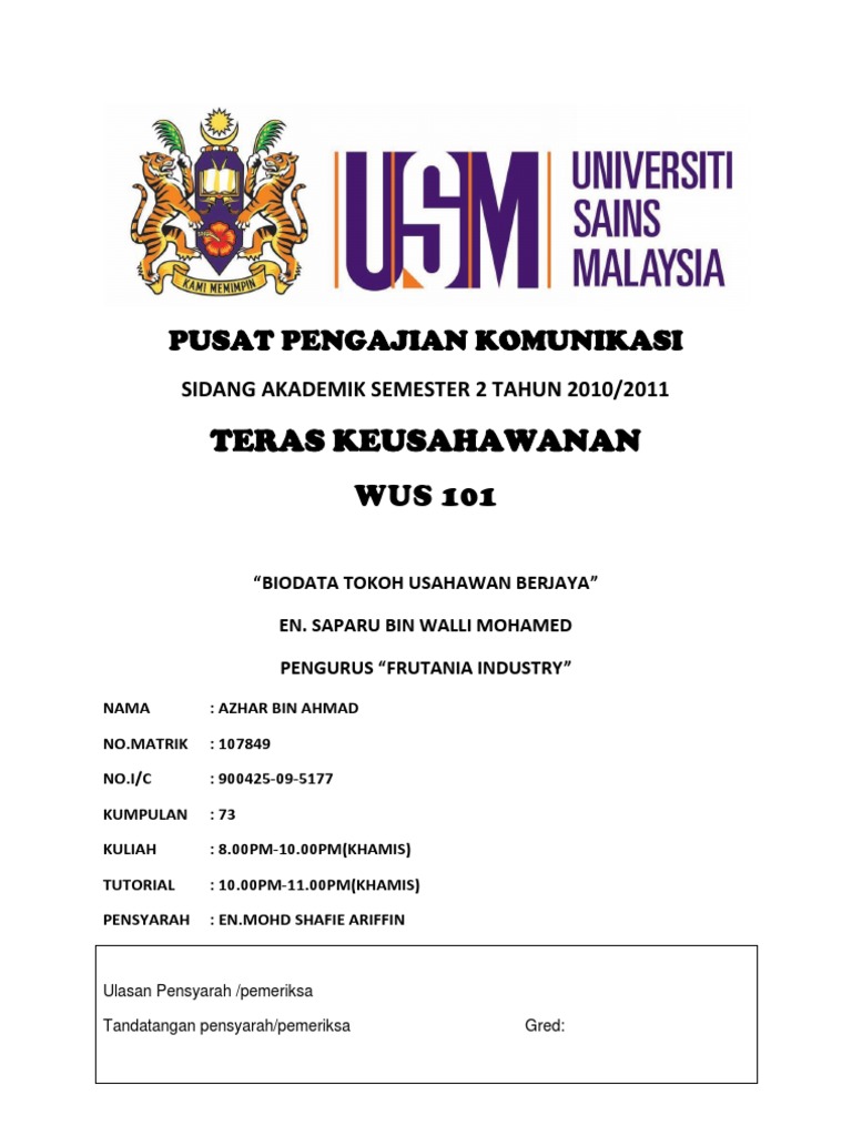 Keusahawan Profil
