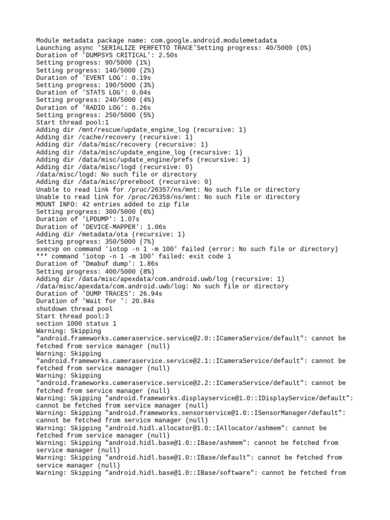 Android Module Metadata Logging Report | PDF | Software | Computer ...