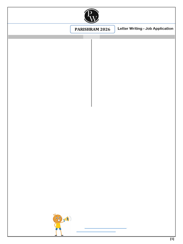 Writing Skills - Letter Writing - Job Application - Practice Sheet 02 ...