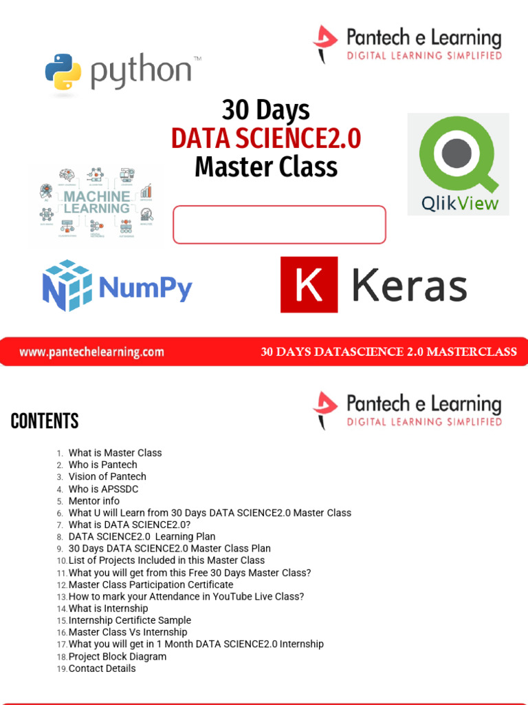 30-Day Data Science Master Class Guide | PDF | Deep Learning | Data Science
