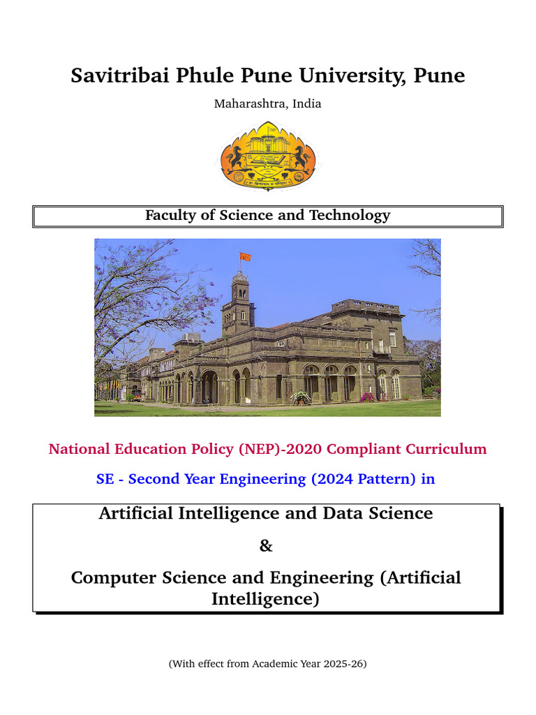 SE AI & DS Syllabus 2024 - SPPU | PDF | Artificial Intelligence ...