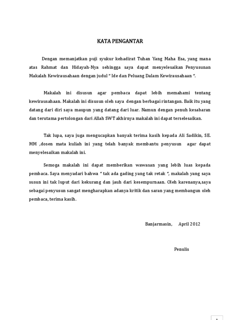 Makalah Kewirausahaan