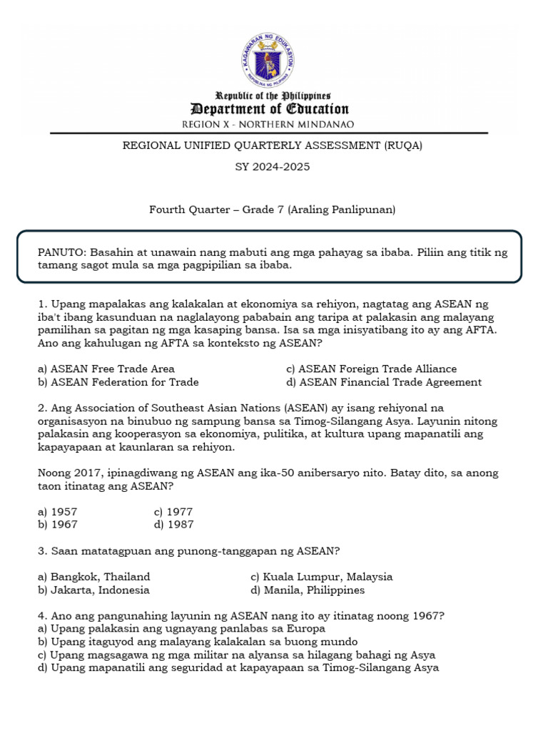 AP G7 Test Questionnaire Q4 | PDF