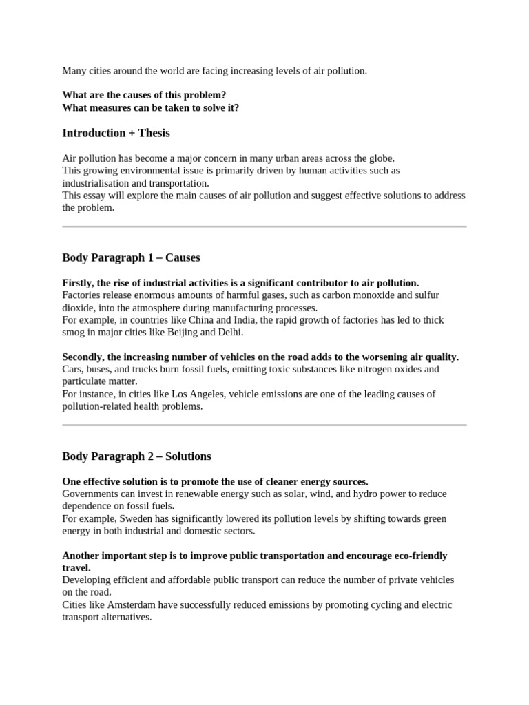 Solutions to Urban Air Pollution | PDF | Air Pollution | Exhaust Gas