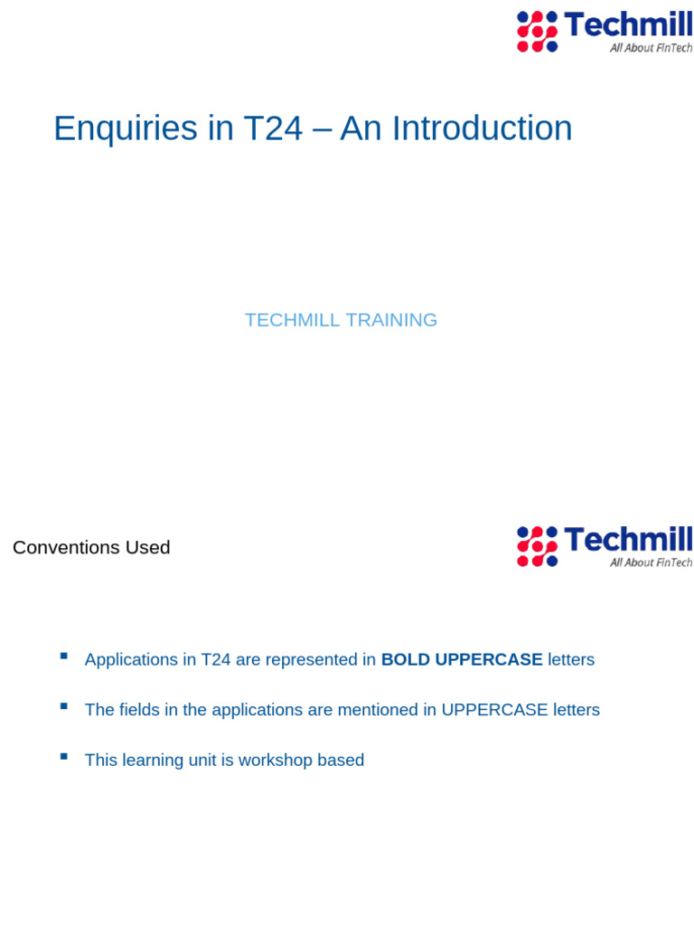 T24 Enquiry Creation Workshop Guide | PDF | Databases | Information ...