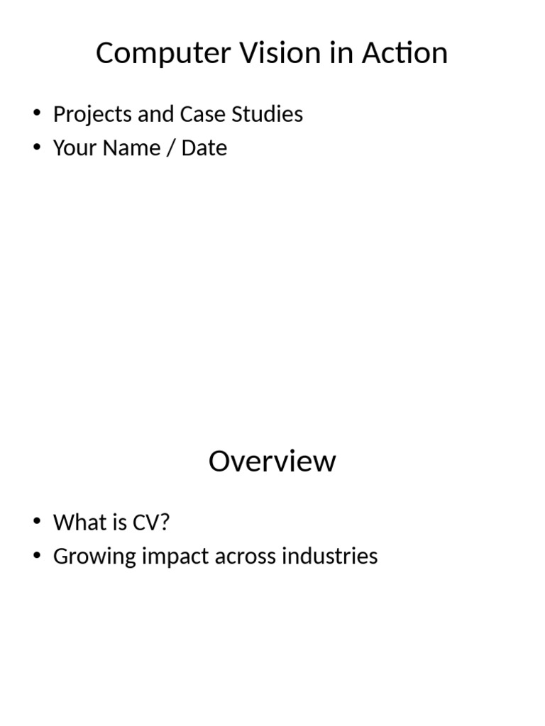 Computer Vision in Action | PDF