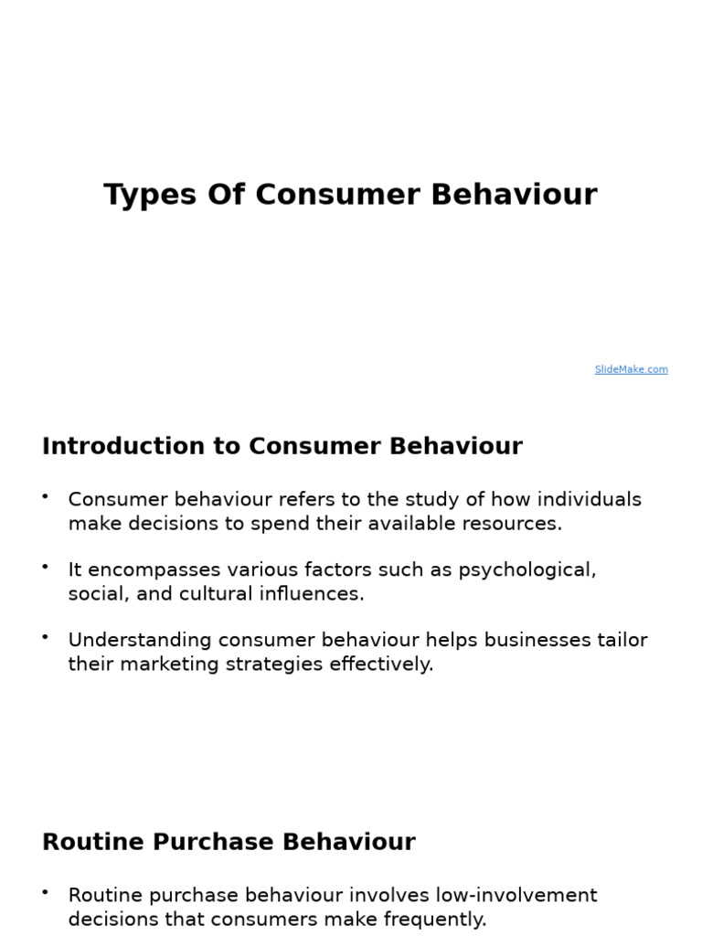 Types of Consumer Behaviour | PDF