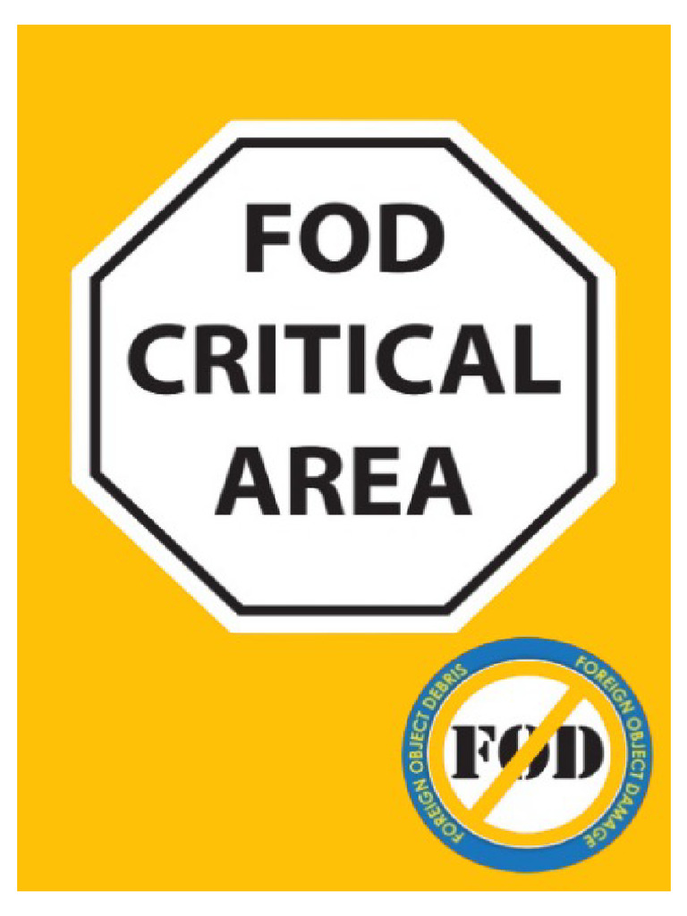 FOD CRITICAL AREA RED FOD Prevention Sign Removebg Preview | PDF