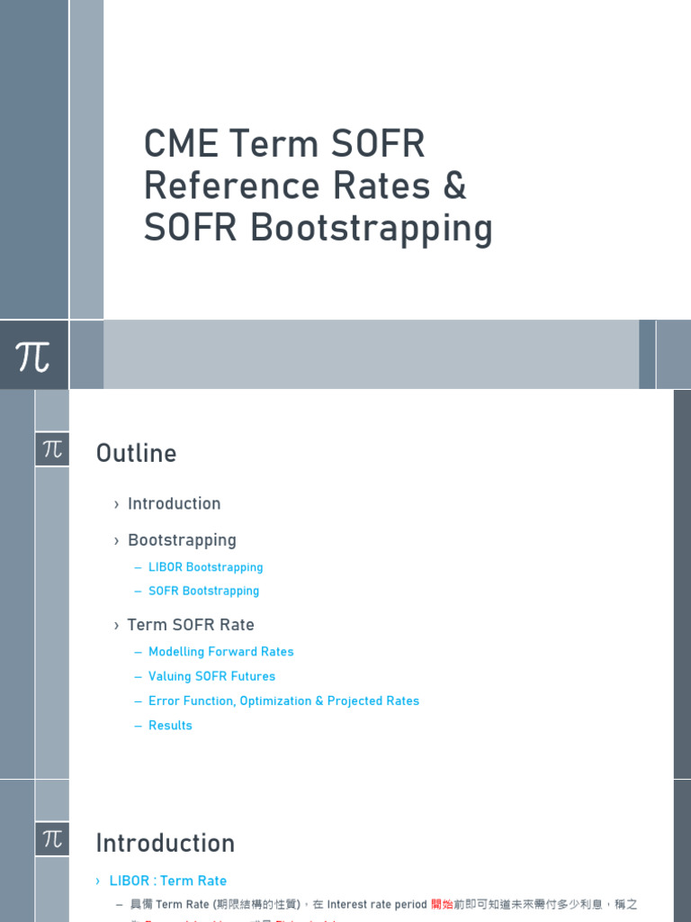 CME Term SOFR Reference Rates & SOFR Bootstrapping | PDF | Discounting |  Swap (Finance)
