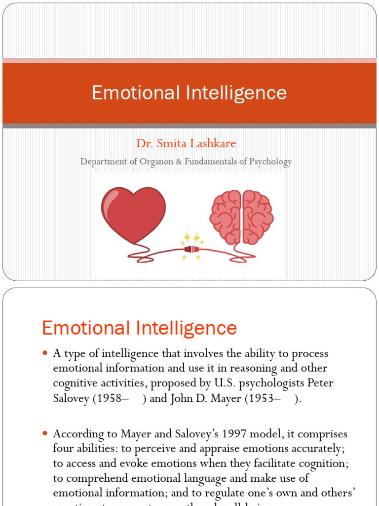 Understanding Emotional Intelligence | PDF | Emotional Intelligence ...