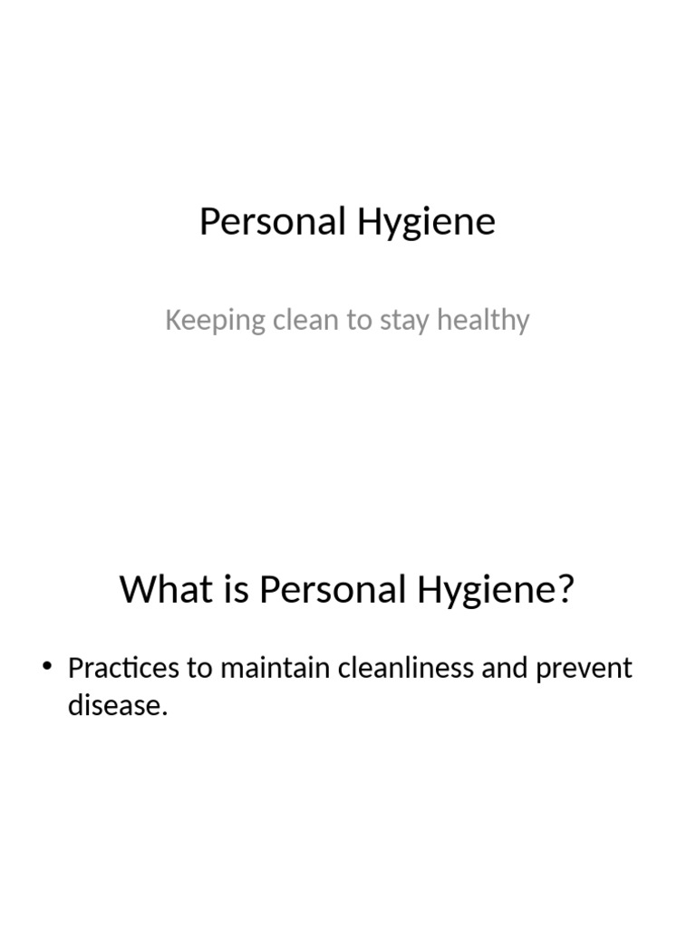 Essential Personal Hygiene Tips | PDF