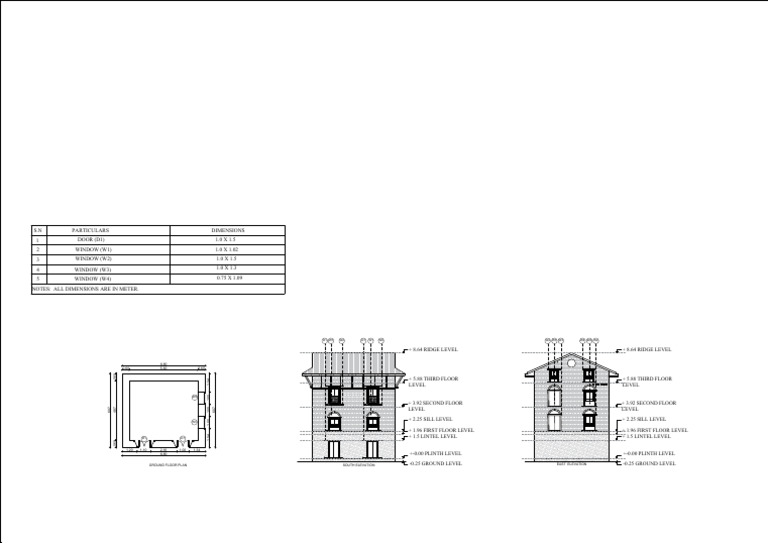 Building Elevation and Floor Plans | PDF