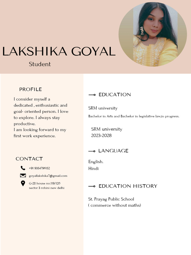 Modern Minimalist CV Resume | PDF